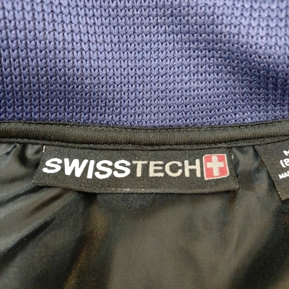 Swiss Tech Jacket Women's Purple Blue Knit ZIP Up Jacket Sz Medium - Picture 7 of 9